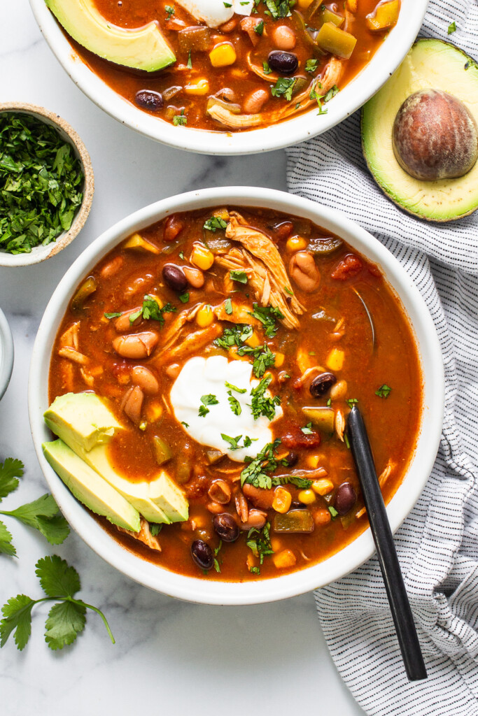 Chicken Enchilada Soup (Slow Cooker and Instant Pot) - Skinnytaste