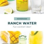 glass of ranch water.
