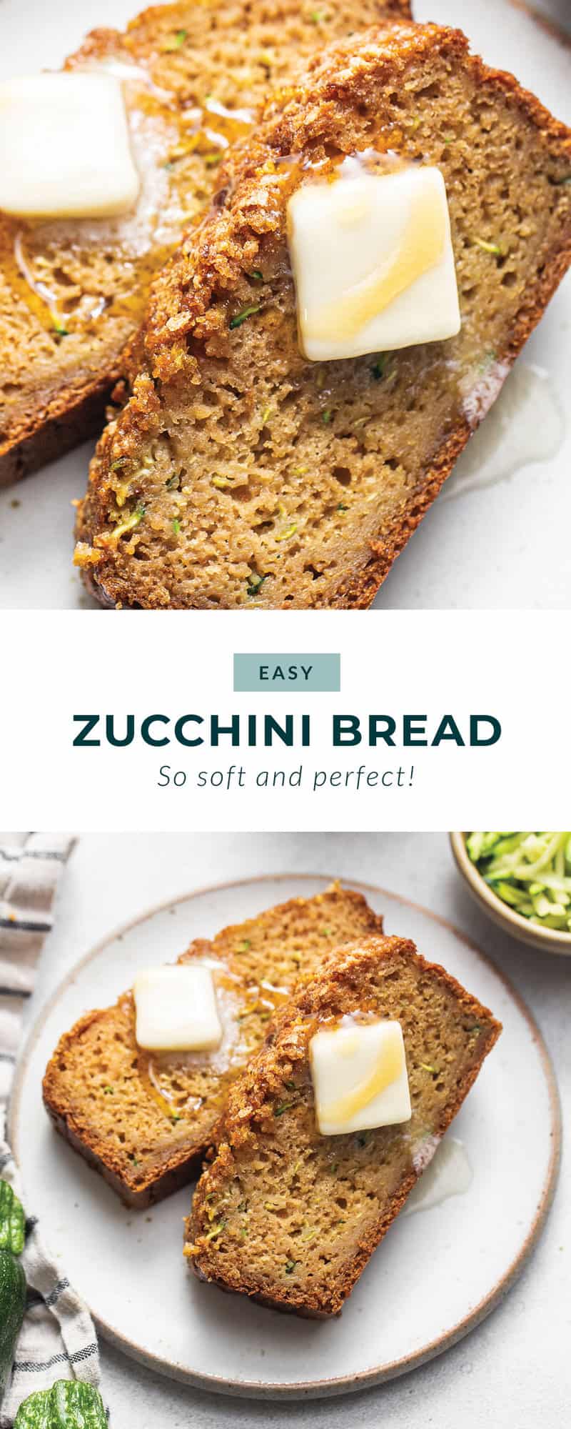 Easy Zucchini Bread Recipe (made w/ whole grains!)- Fit Foodie Finds