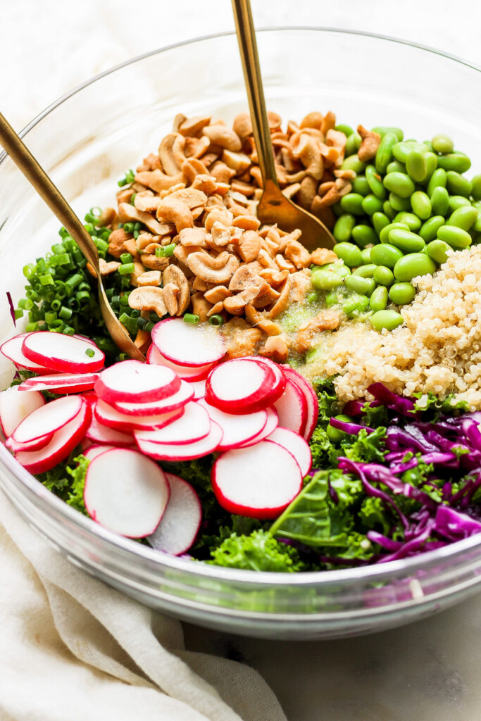 Asian Quinoa Kale Salad Meal Prep - Tastefulventure