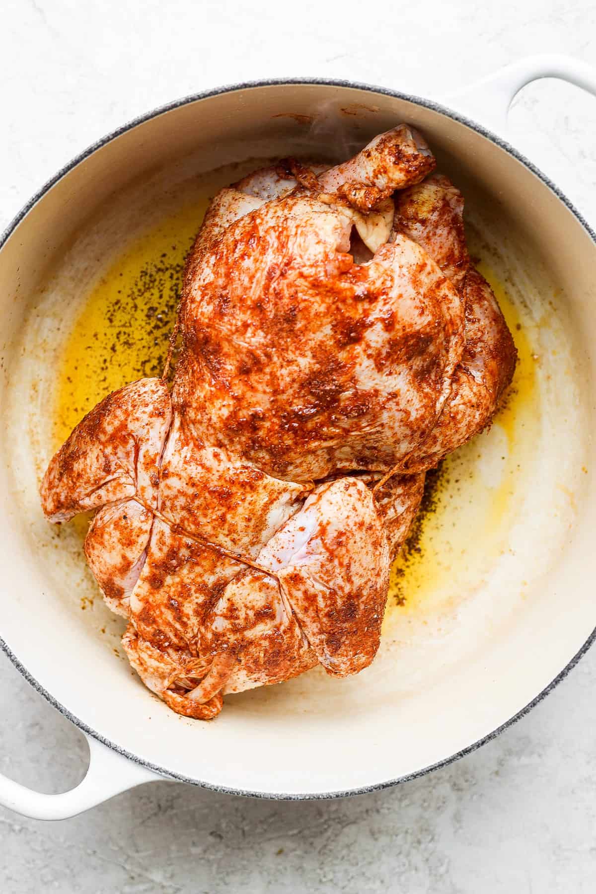 Dutch Oven Roasted Chicken • The Healthy Foodie