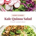 honey ginger kale quinoa salad.
