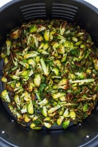 Brussels sprouts in an air fryer.