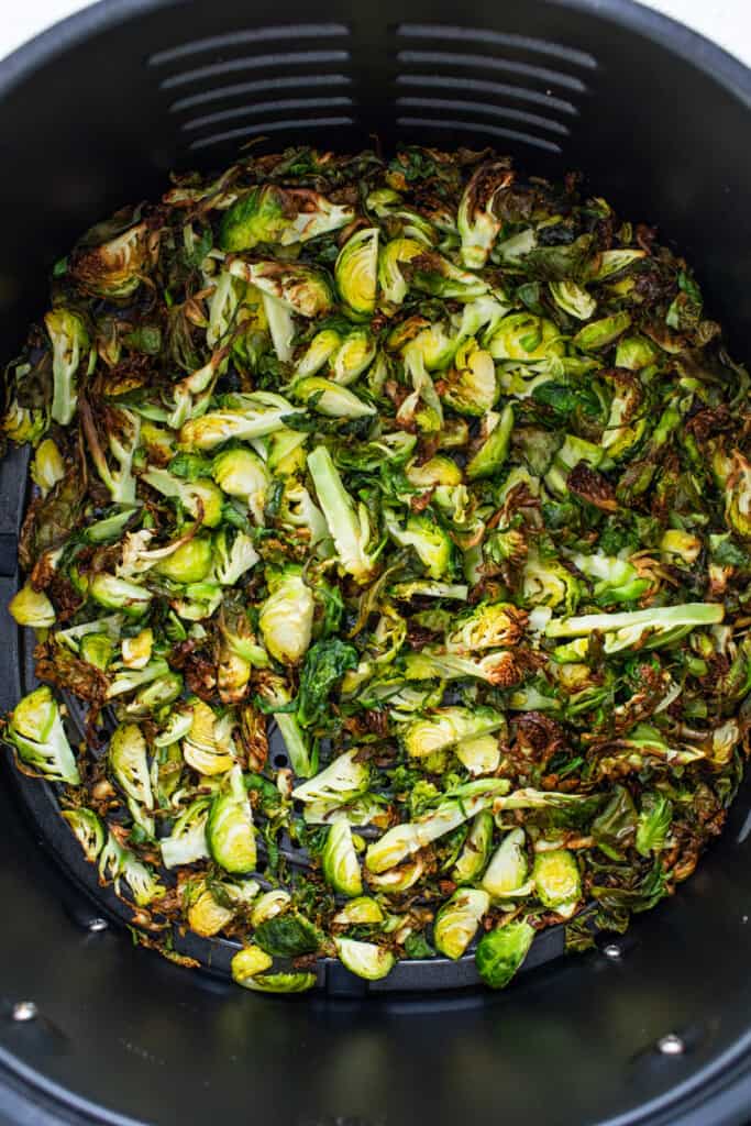 Brussels sprouts in an air fryer.