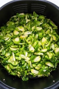 Brussels sprouts in an air fryer.