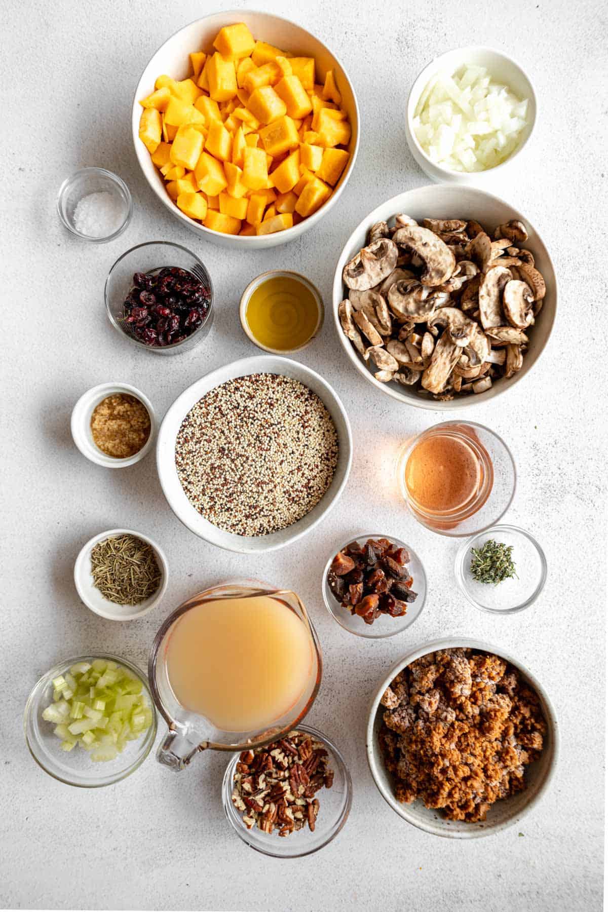 A bowl of ingredients for a chile relleno.