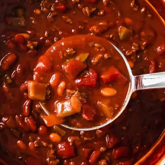 Wendy's chili with beans.
