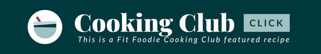 A logo representing the cooking club click, specializing in snickers energy balls.