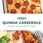 A flavorful pizza quinoa casserole.