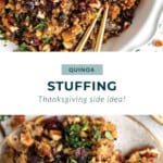Quinoa stuffing with cranberries and nuts.