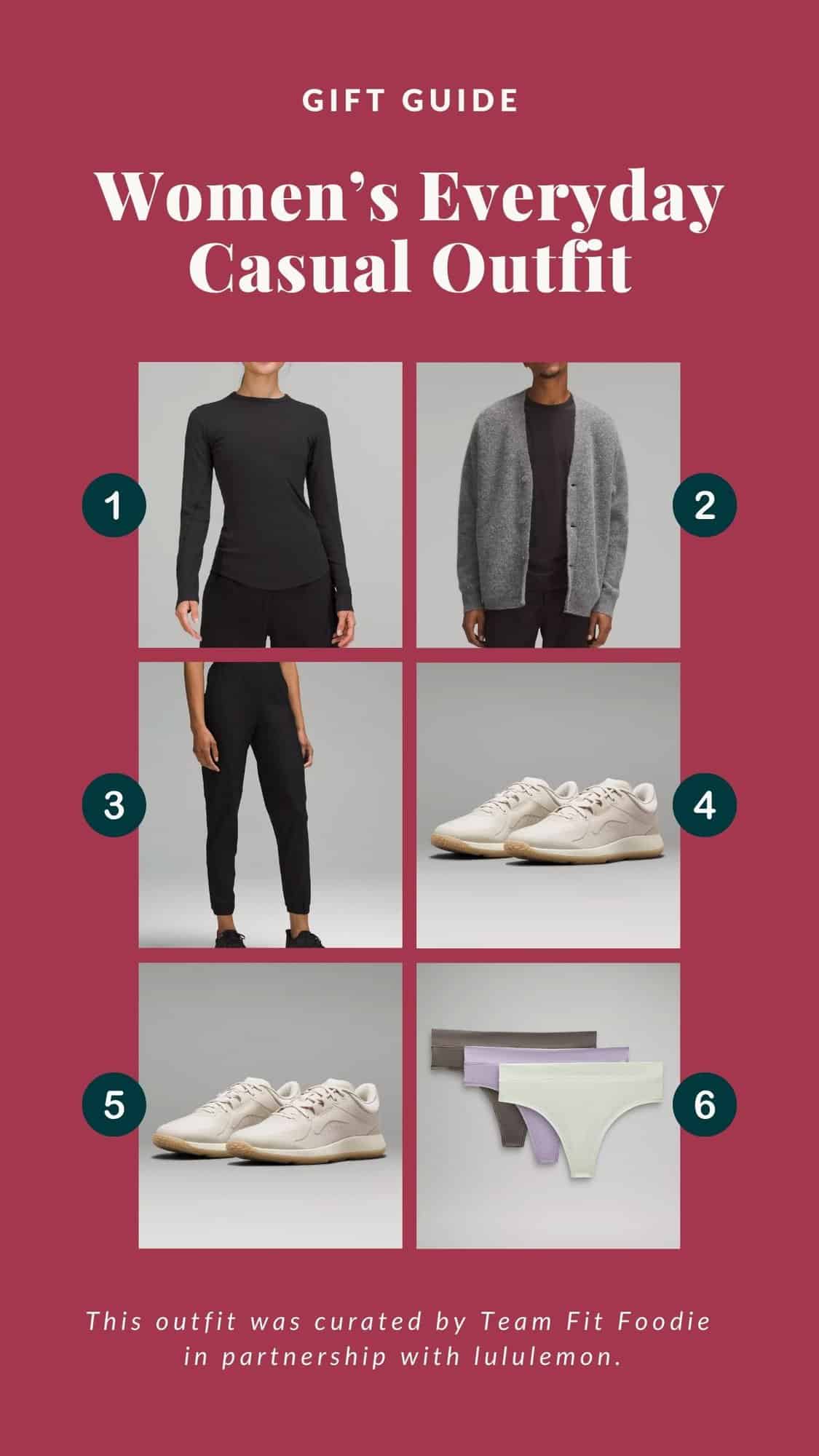 Women's everyday casual outfit gift guide.