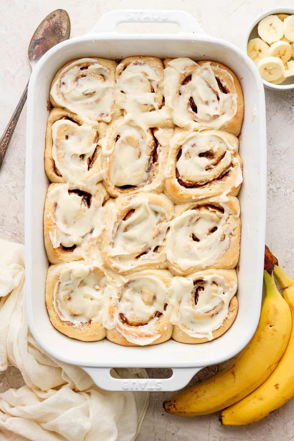 Brown Butter Banana Bread Cinnamon Rolls Fit Foodie Finds