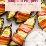 Bacon wrapped jalapeo poppers.
