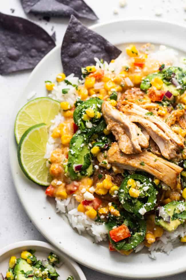 Stovetop Creamy Street Corn Chicken - Fit Foodie Finds