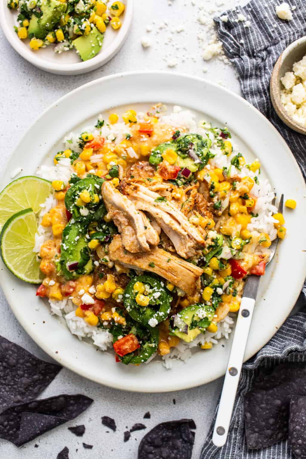 Stovetop Creamy Street Corn Chicken - Fit Foodie Finds