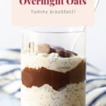 Moose tracks overnight oats, the perfect and yummy breakfast option.