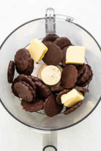 A bowl with chocolate and butter in it.