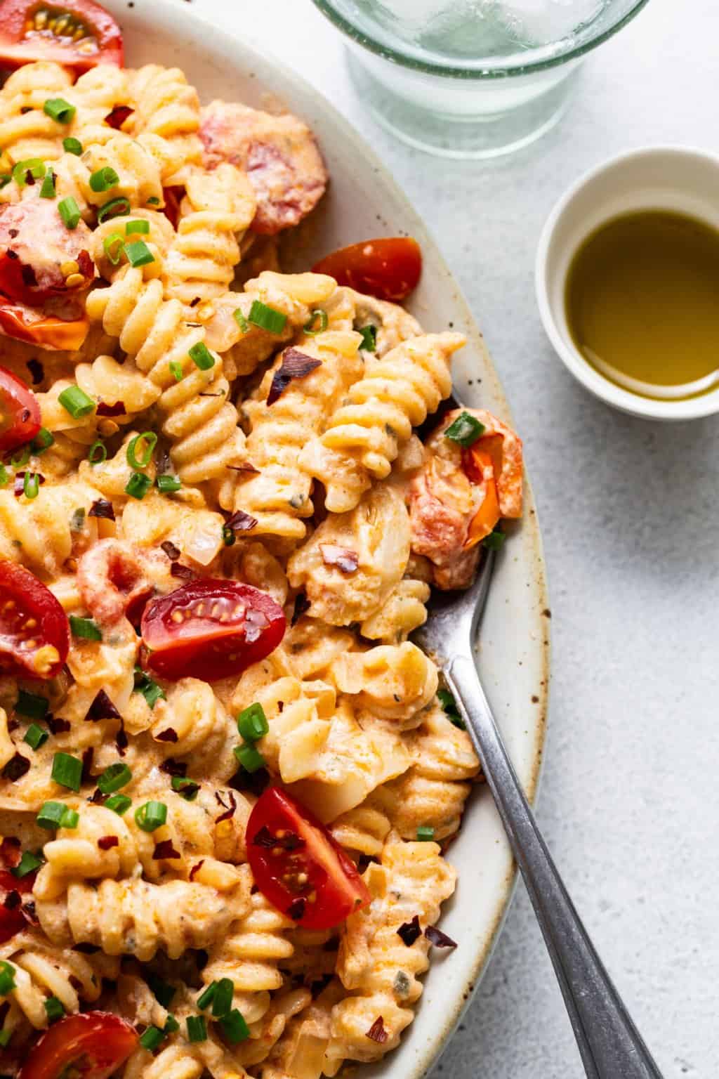 Baked Bursting Tomato Boursin Pasta - Fit Foodie Finds