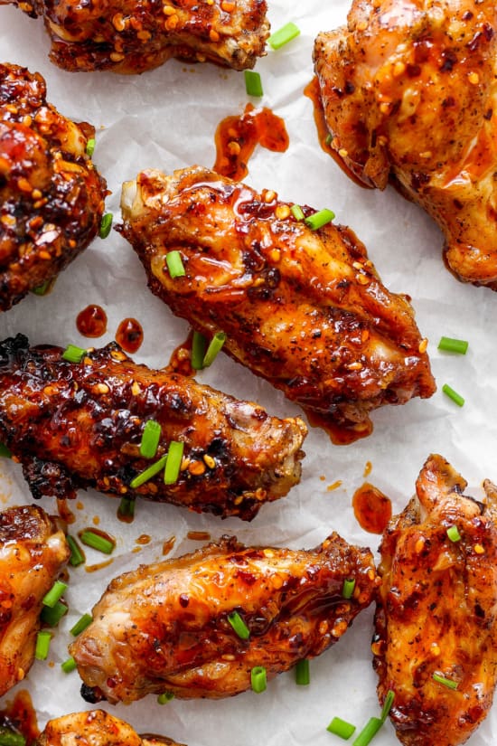 Honey Chili Crisp Grilled Chicken Wings - Fit Foodie Finds