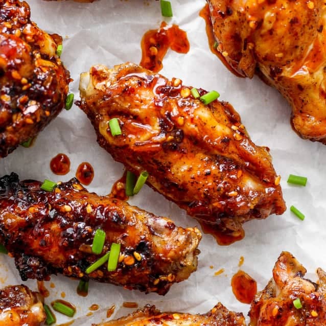 Honey Chili Crisp Grilled Chicken Wings - Fit Foodie Finds