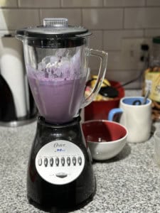 Blueberry-cheesecake-protein-smoothie-Fit-Foodie-Finds