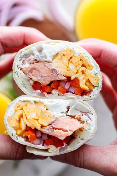 Smoked Salmon Breakfast Burrito Fit Foodie Finds