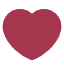 A red heart emoji on a white background.