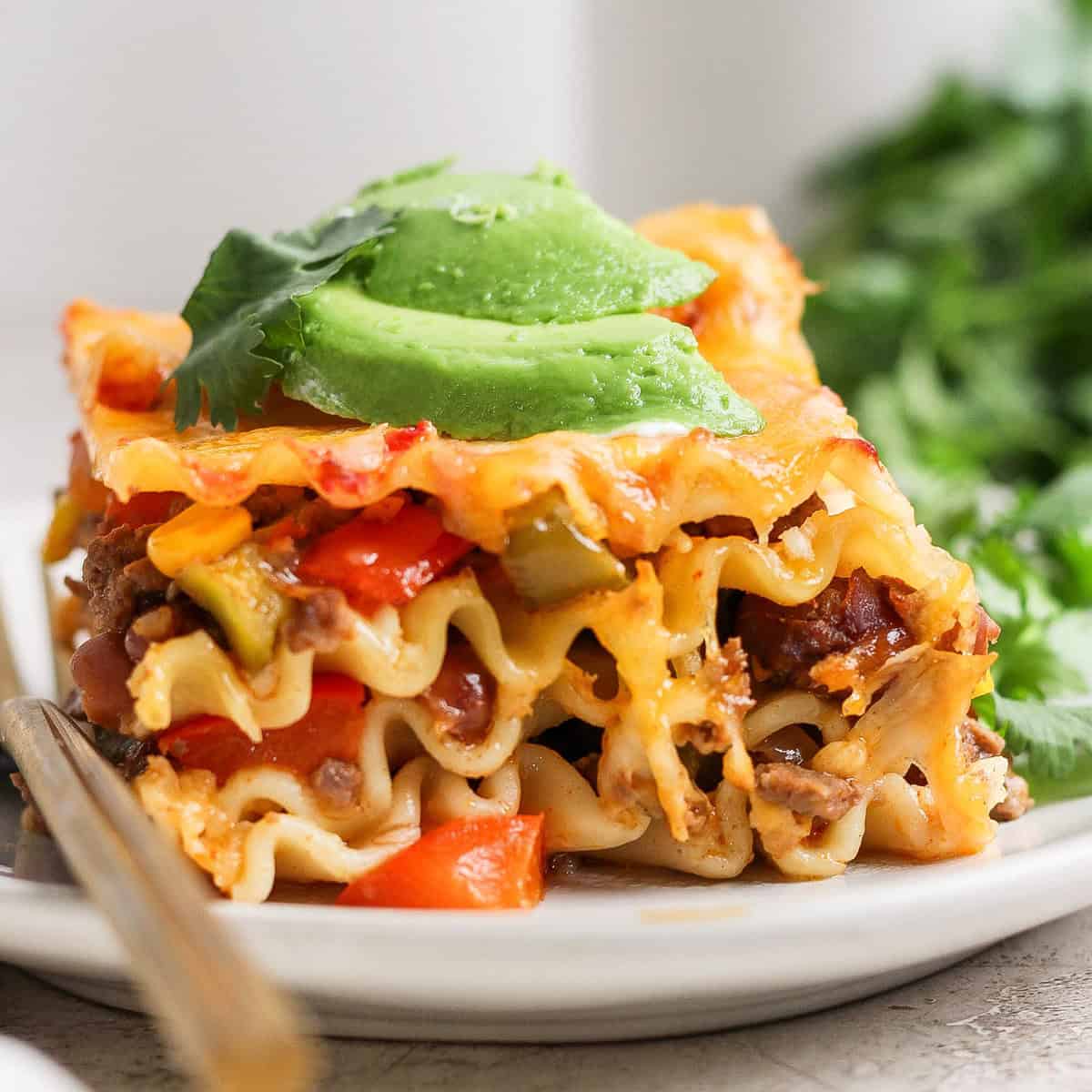 Whipped Cottage Cheese Taco Lasagna