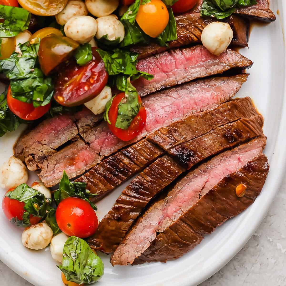 Seared Balsamic Steak Caprese
