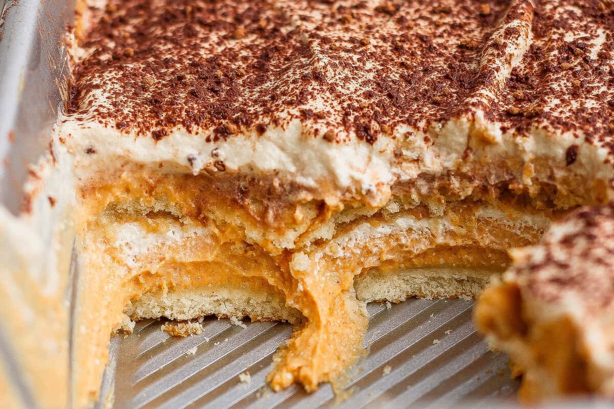 Pumpkin Tiramisu (High-Protein Fall Dessert!)